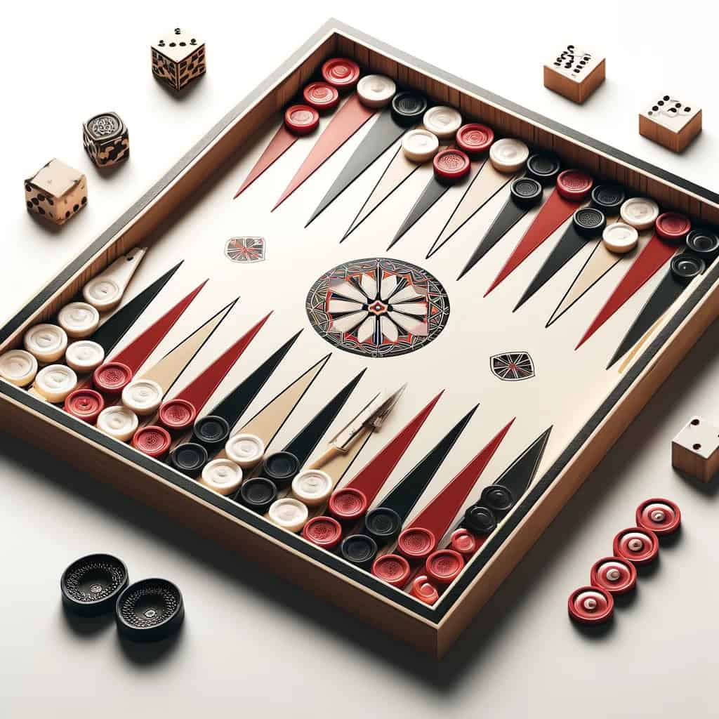 Backgammon opstilling